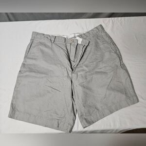 Casuals Linen/cotton Blend Size 40x9 RELAXED FIT Gray Mens Chino Shorts(FLAWED)